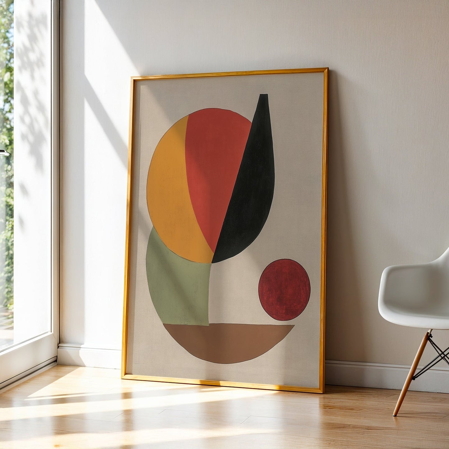 Abstract Art in a Lifestyle Setting Amber Void by NYC Abstract