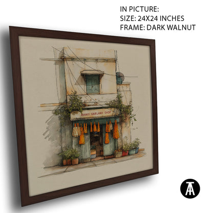 Artwork in Dark Walnut Frame