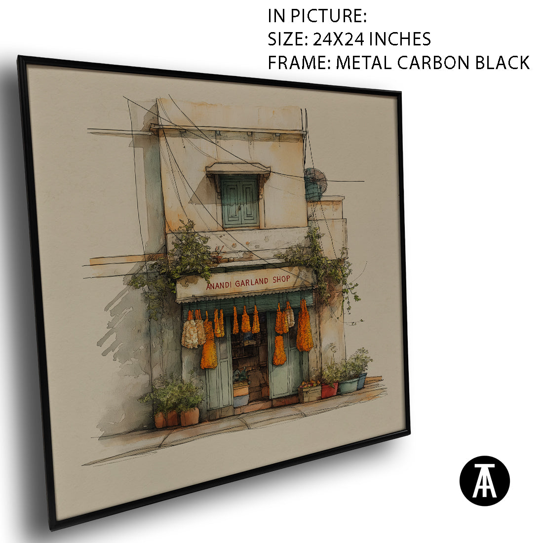 Artwork in Carbon Black Meta Frame