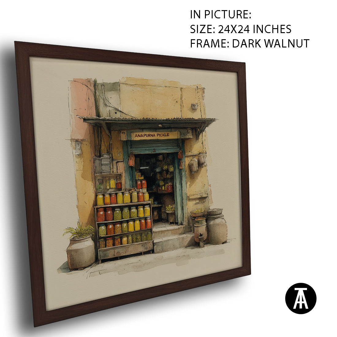 Artwork in Dark Walnut Frame