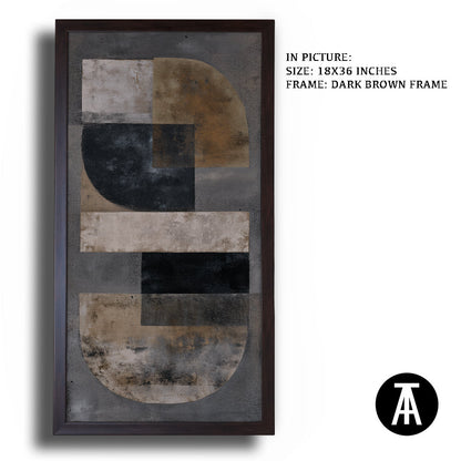 Artwork in Dark Brown Frame