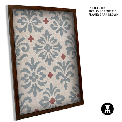 Artwork in Dark Brown Frame