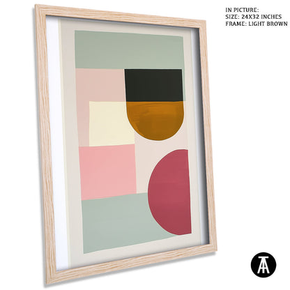 Sample Artwork in Light Brown Frame