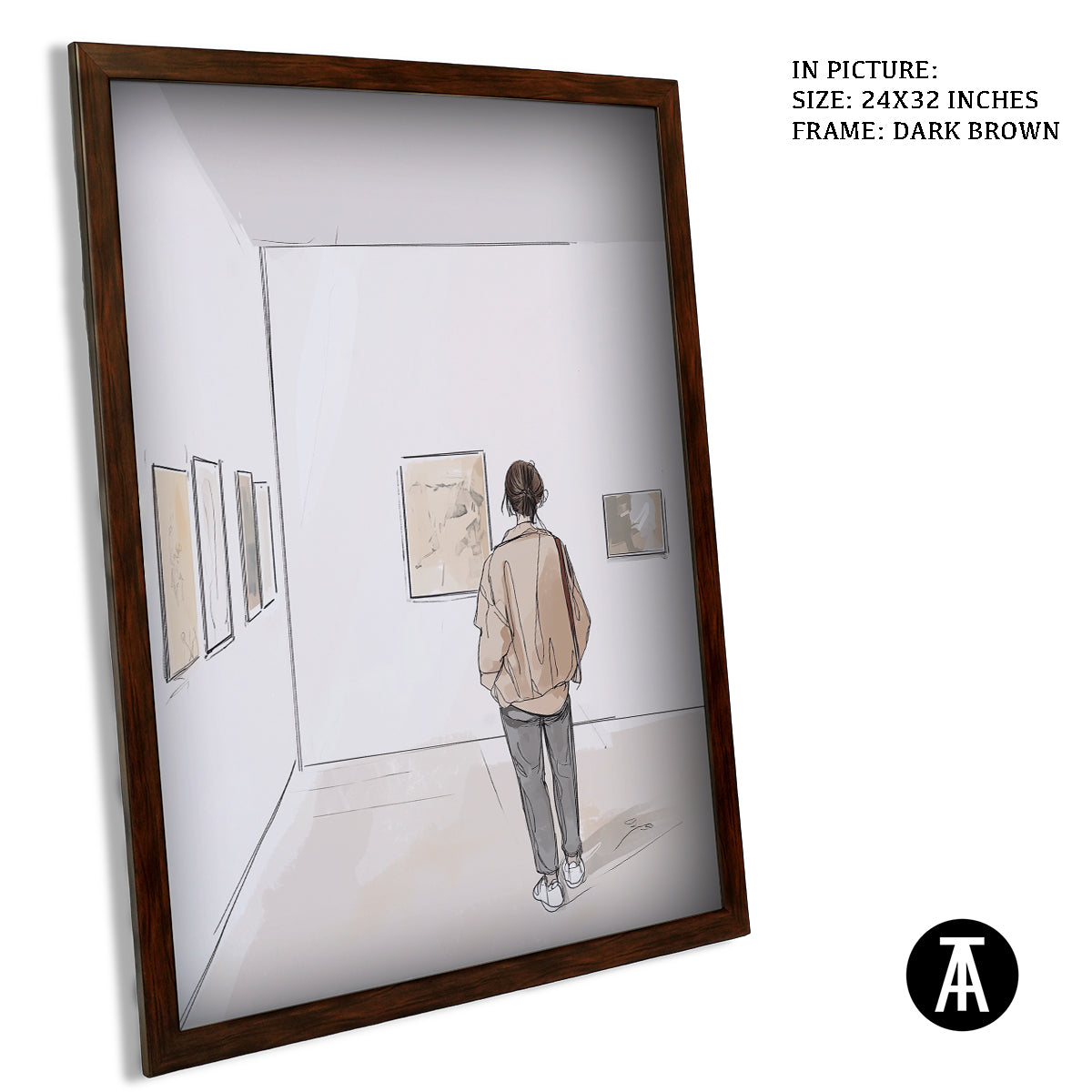 Artwork in Metal Champagne Gold Frame