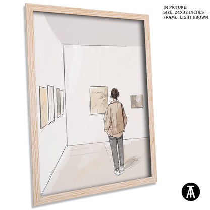 Artwork in Dark Brown Frame