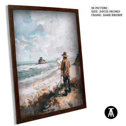 Artwork in Metal Champagne Gold Frame