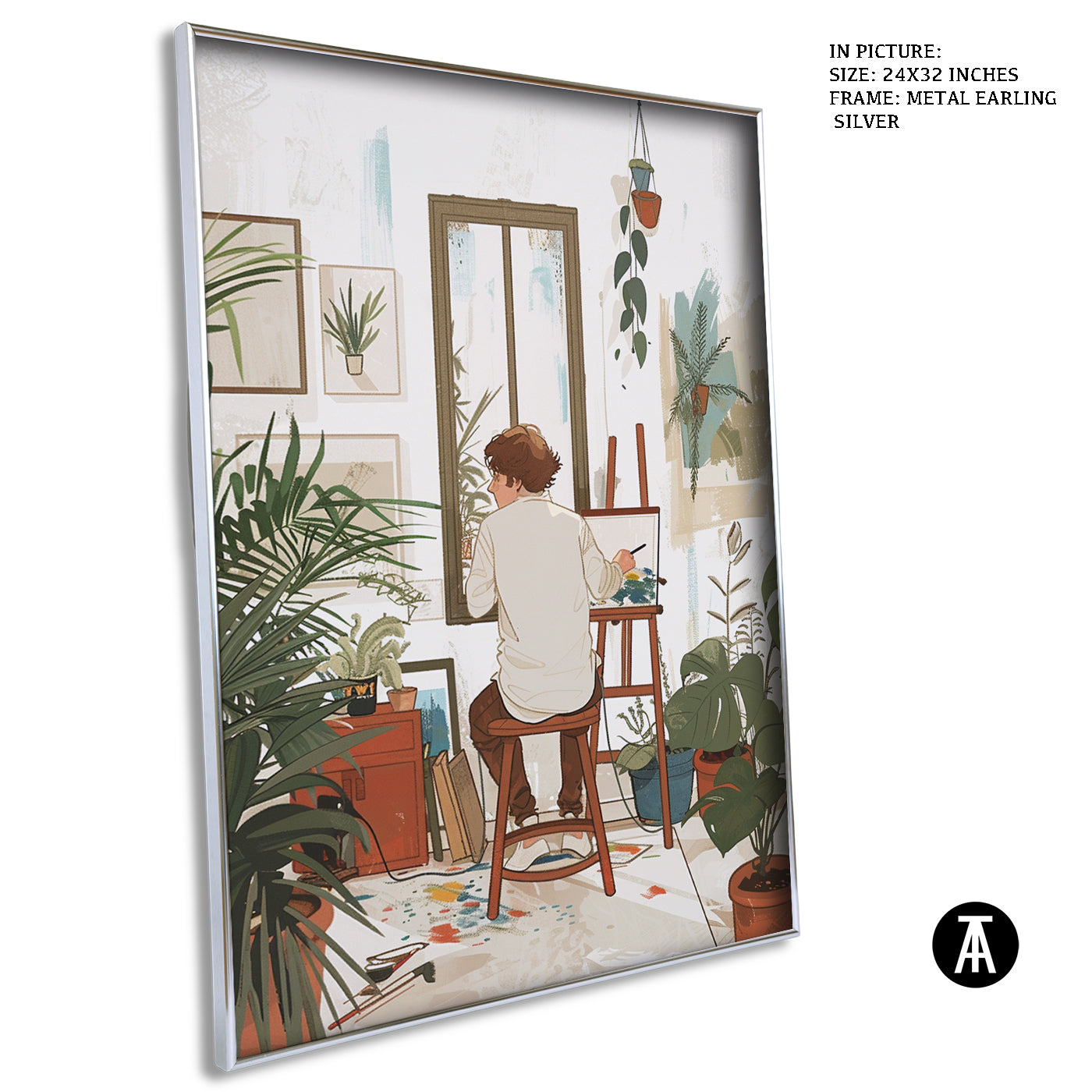 Artwork in Metal Earling Silver Frame
