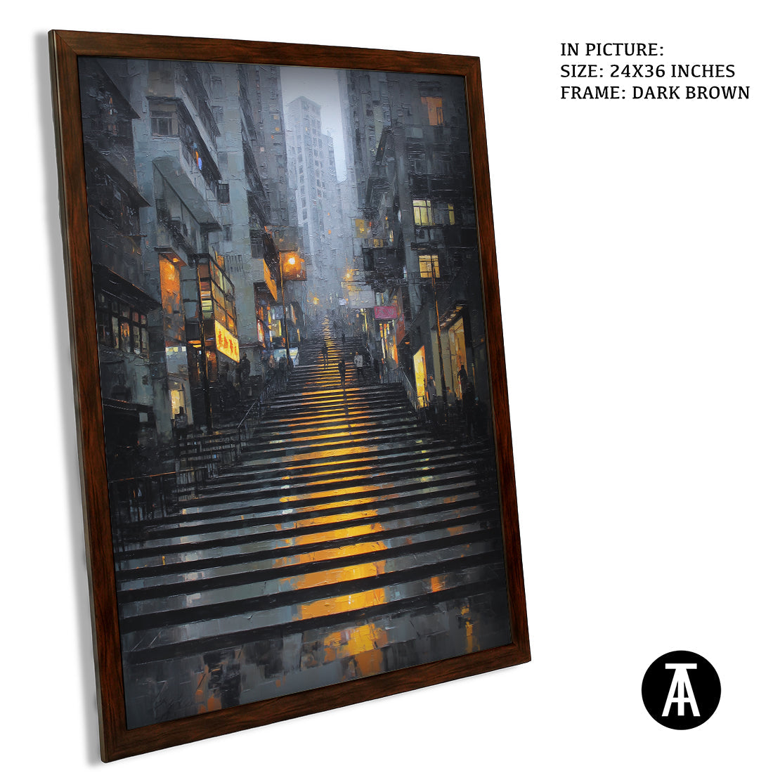 Artwork in Metal Champagne Gold Frame