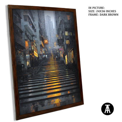 Artwork in Metal Champagne Gold Frame