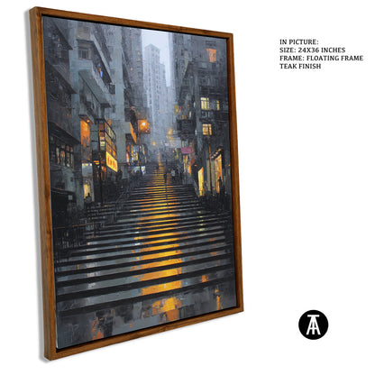 Artwork in Natural Wood Frame