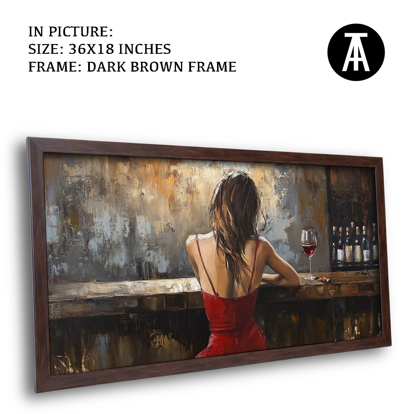 Artwork in Metal Champagne Gold Frame