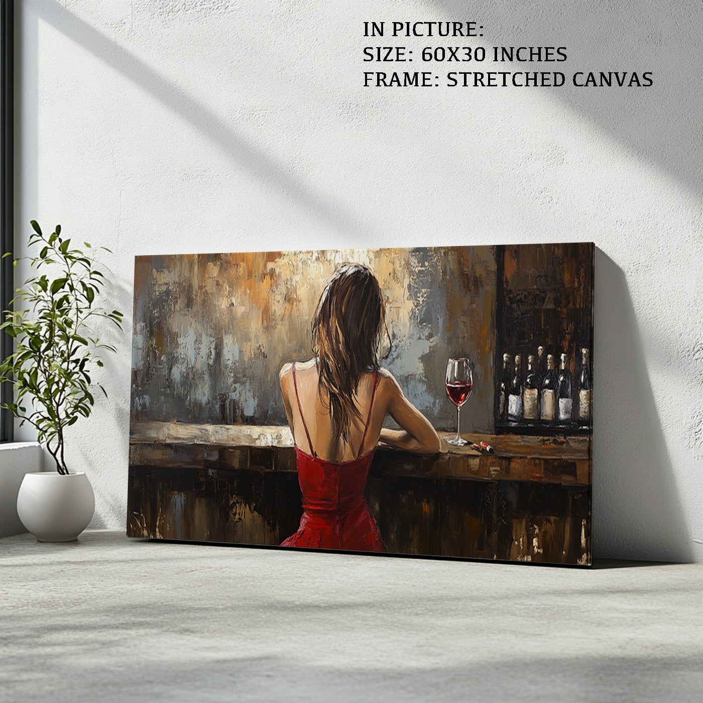 Artwork in Natural Wood Frame