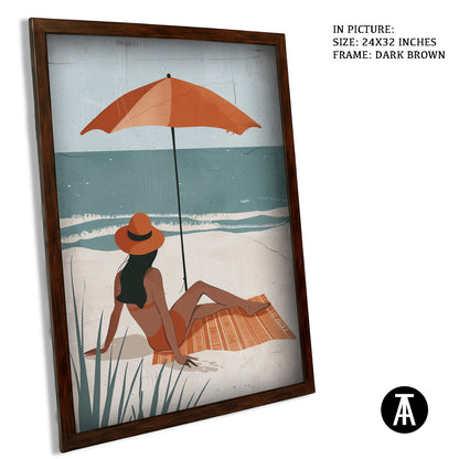 Artwork in Dark Brown Frame
