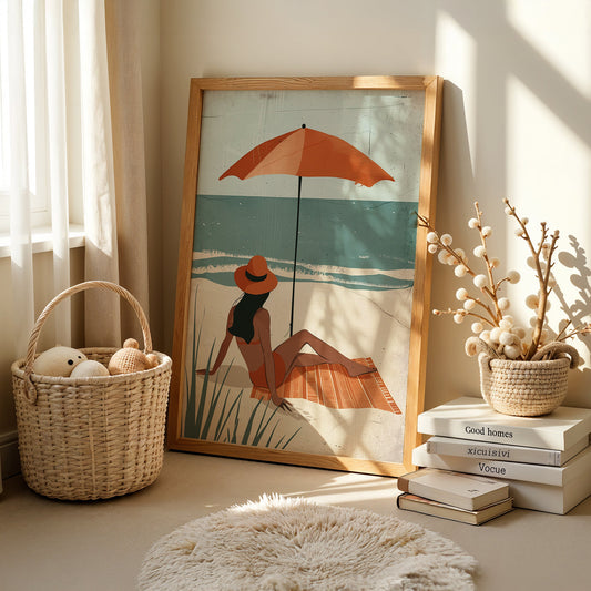Boho Art Painting in a Lifestyle Setting