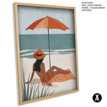 Artwork in Natural Wood Frame