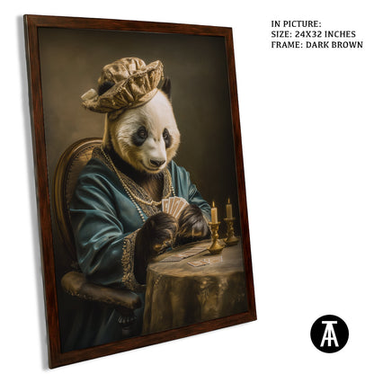 Artwork in Dark Brown Frame