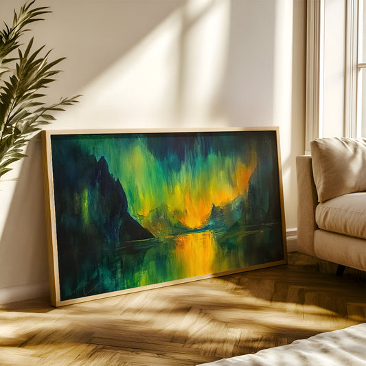 Modern Art Painting in a Lifestyle Setting