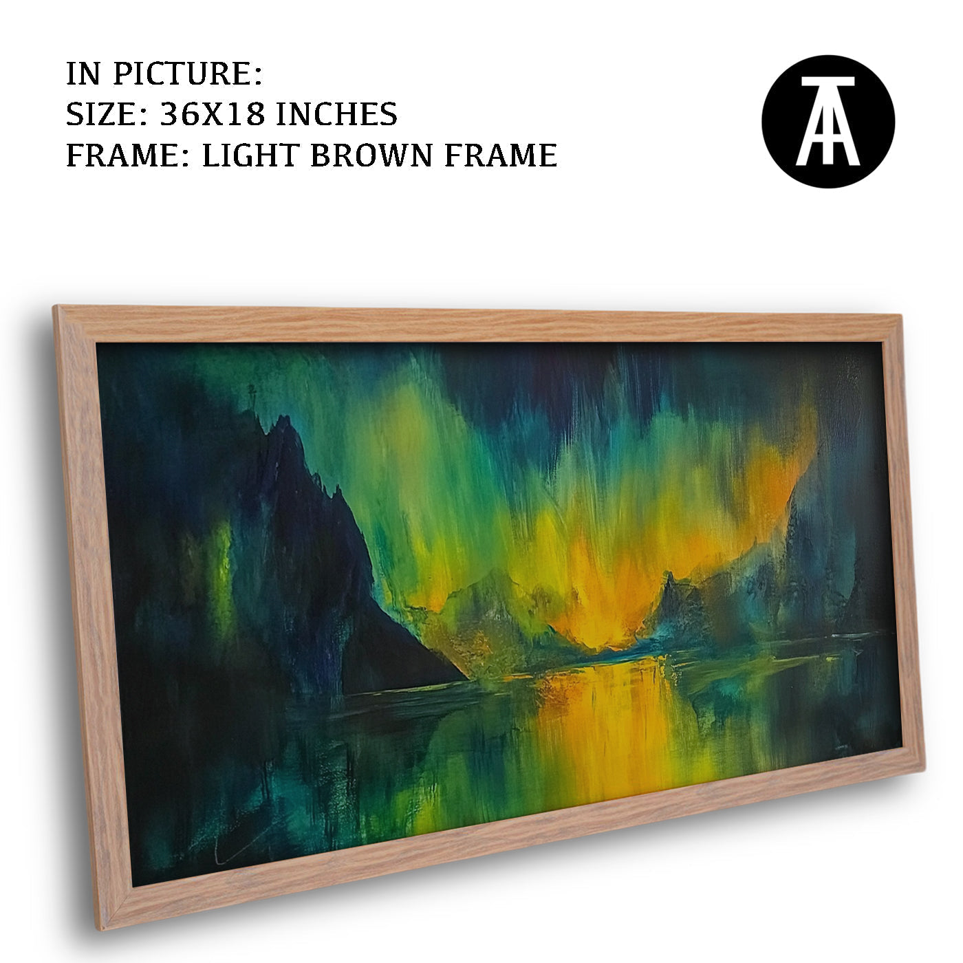 Artwork in Dark Brown Frame