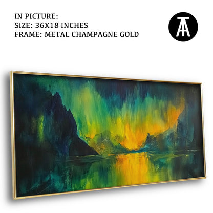 Artwork in Light Brown Frame