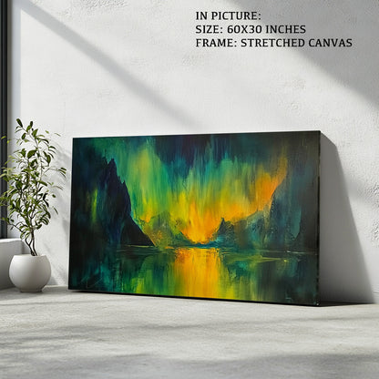 Artwork in Natural Wood Frame