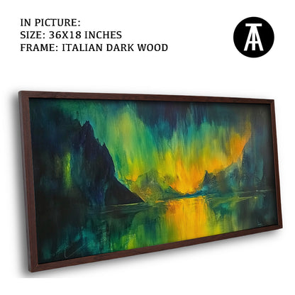 Artwork in Dark Wood Frame