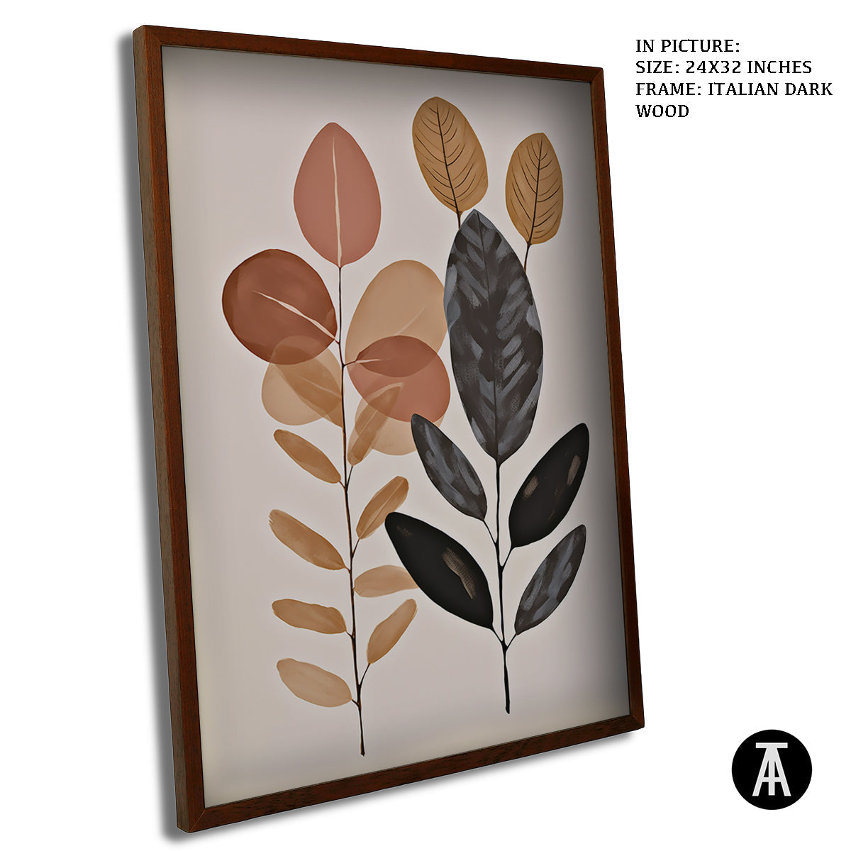 Sample Artwork in Italian Wood Framing Dark
