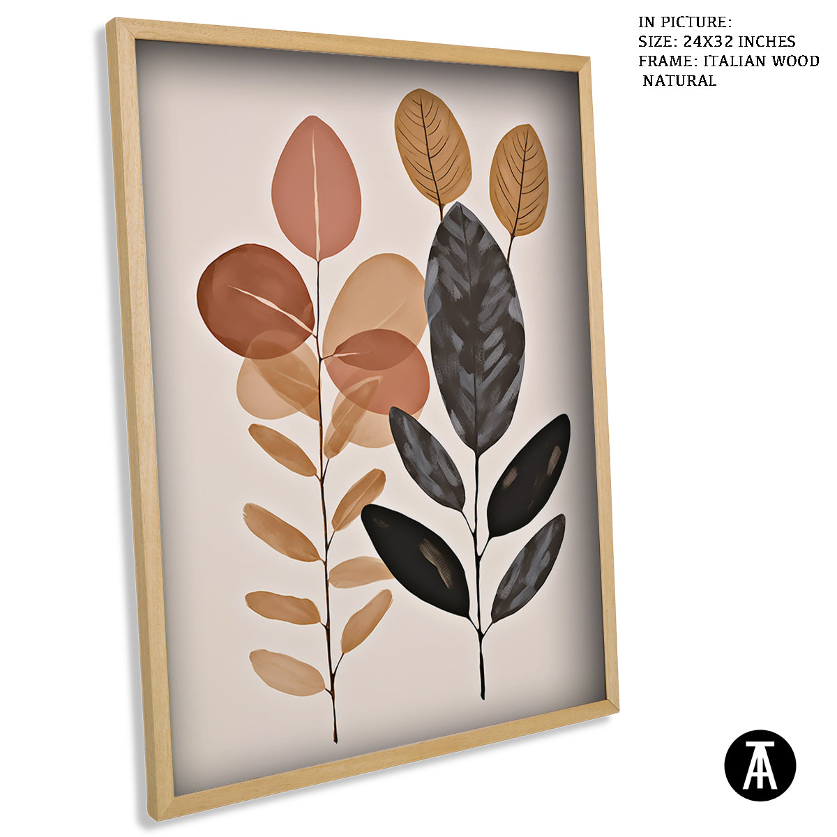 Sample Artwork in Italian Wood Framing Natural