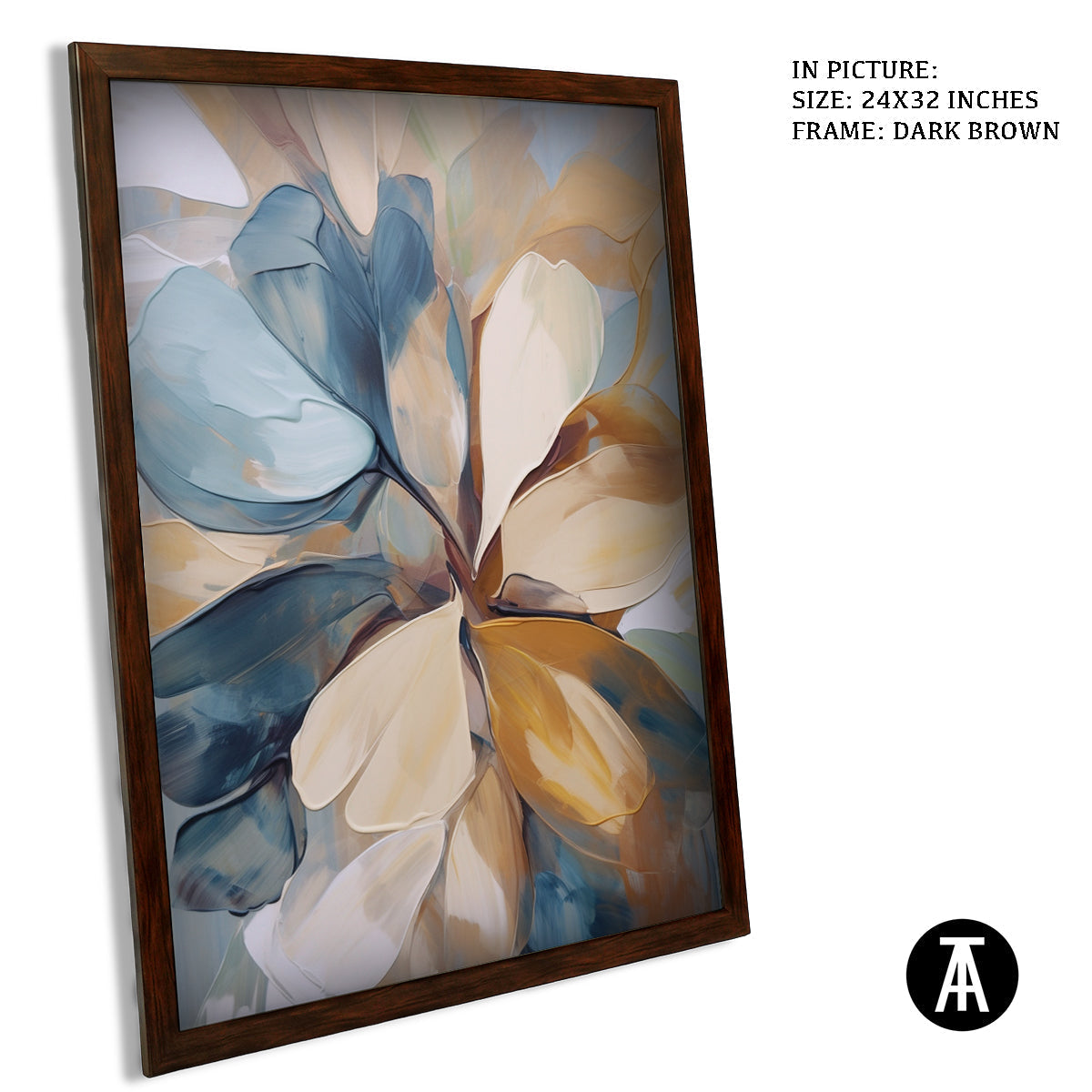 Sample Artwork in Dark Brown Frame