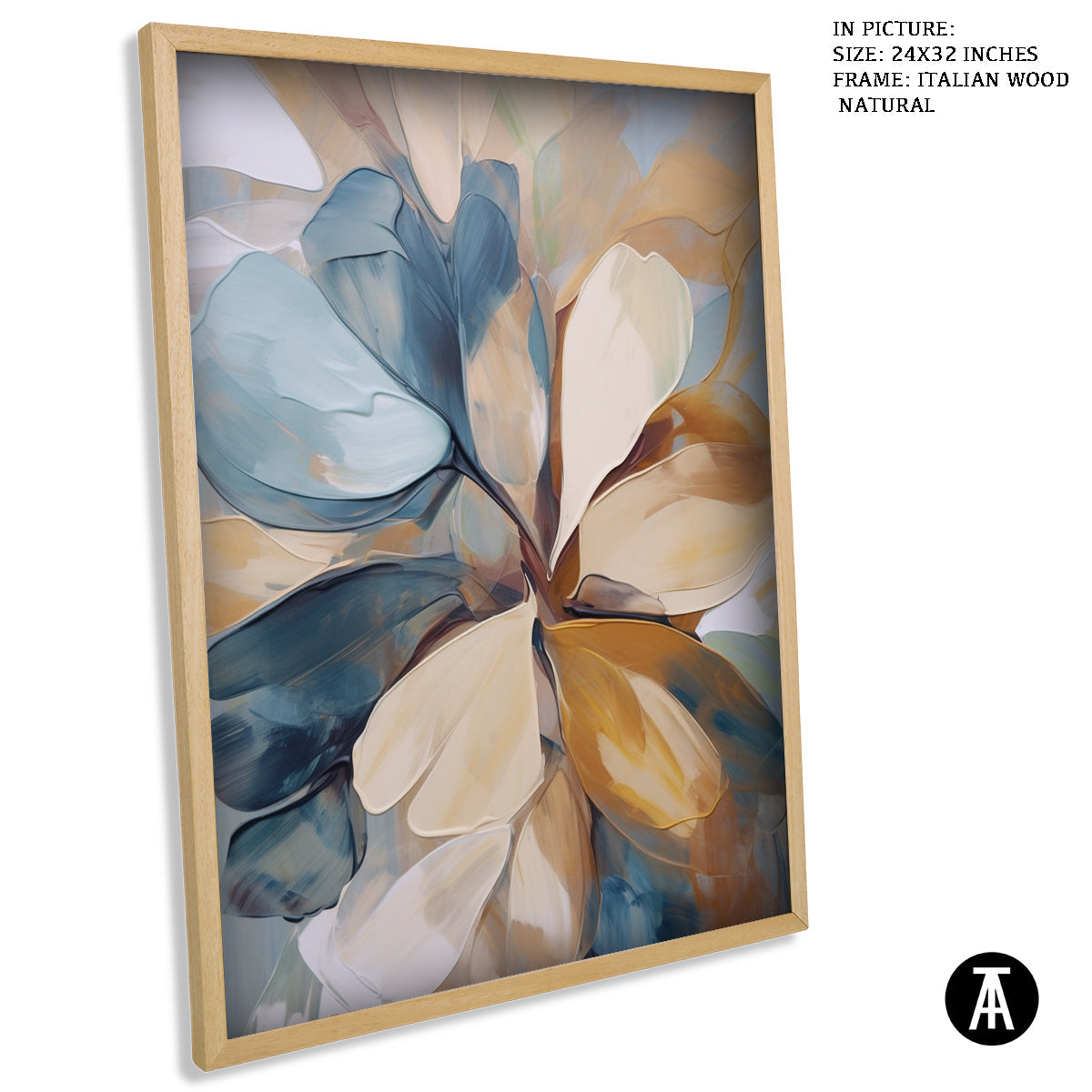 Sample Artwork in Italian Wood Framing Natural