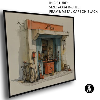 Artwork in Carbon Black Meta Frame