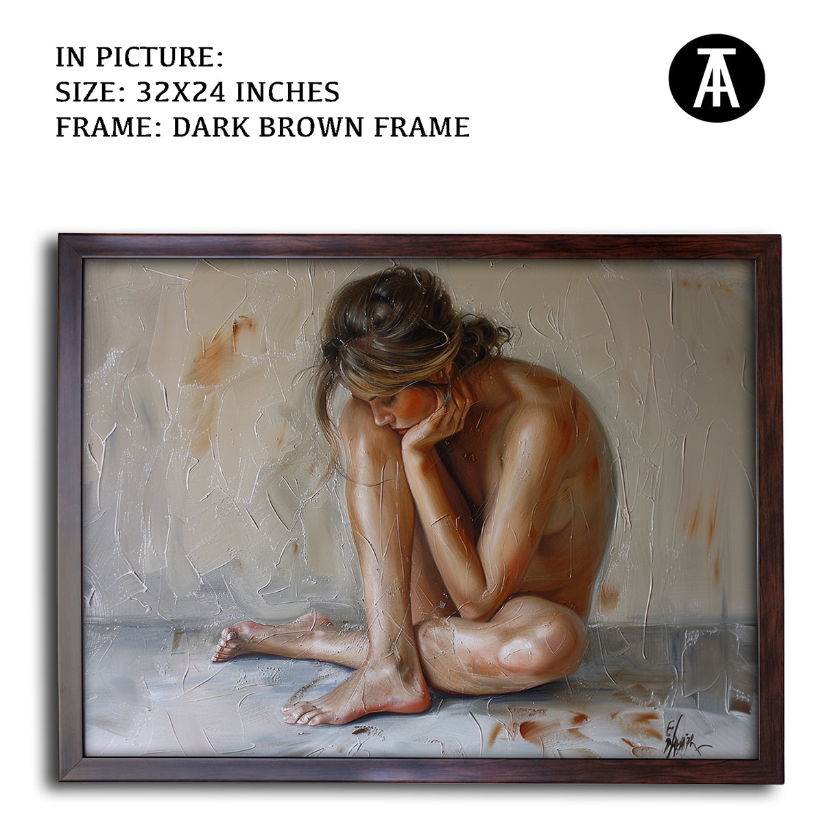 Artwork in Metal Champagne Gold Frame
