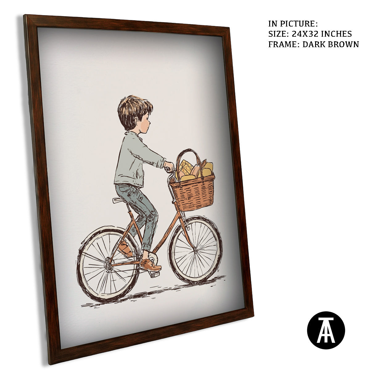 Artwork in Metal Champagne Gold Frame