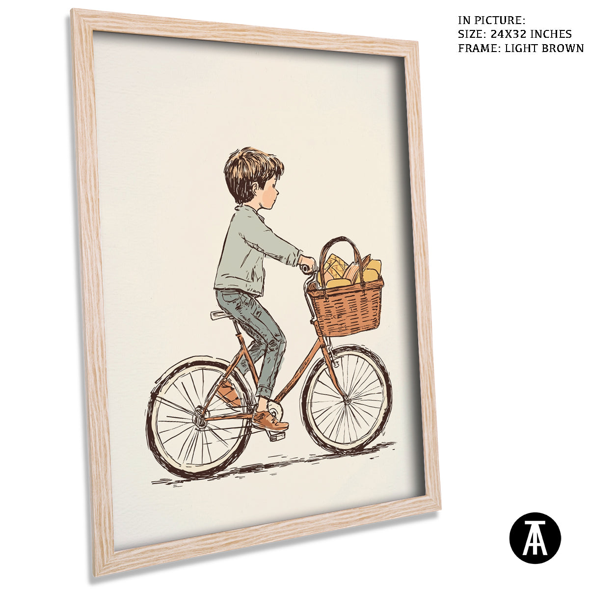 Artwork in Dark Brown Frame