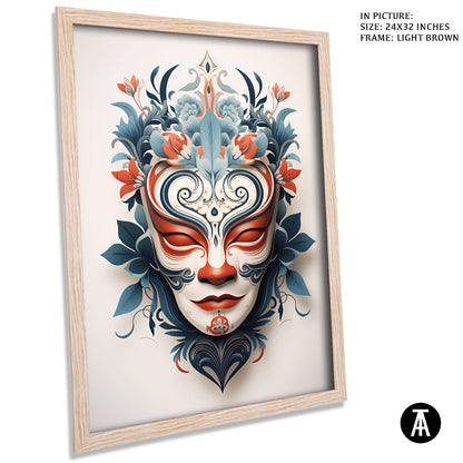 Artwork in Dark Brown Frame