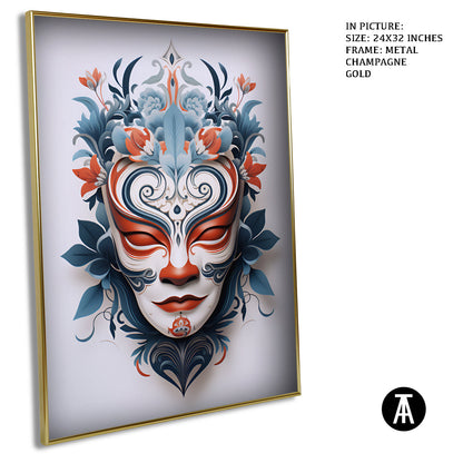 Artwork in Light Brown Frame