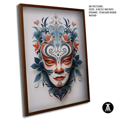 Artwork in Dark Wood Frame