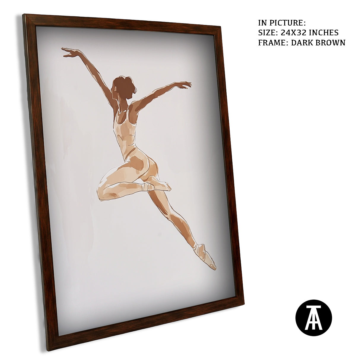 Artwork in Metal Champagne Gold Frame