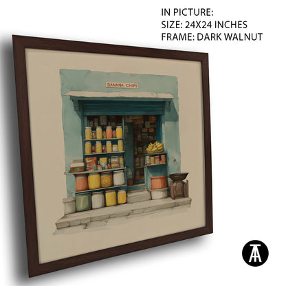 Artwork in Dark Walnut Frame