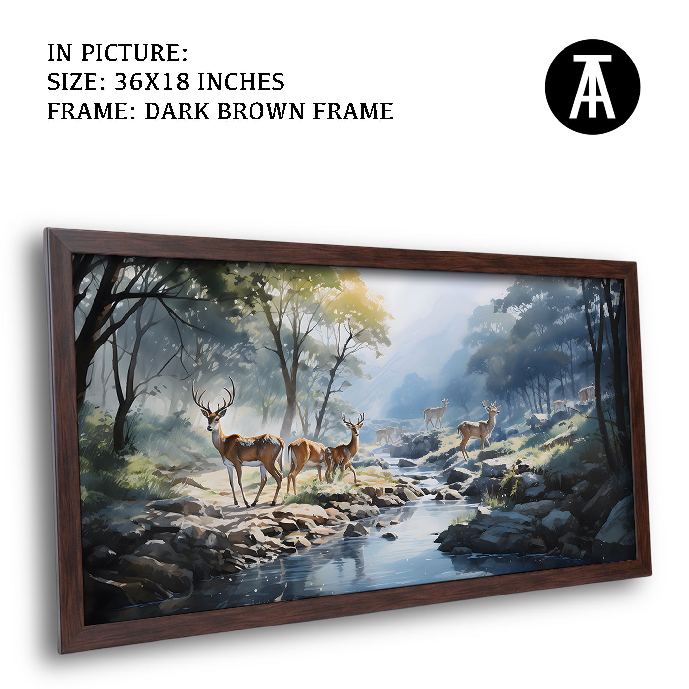 Artwork in Metal Champagne Gold Frame