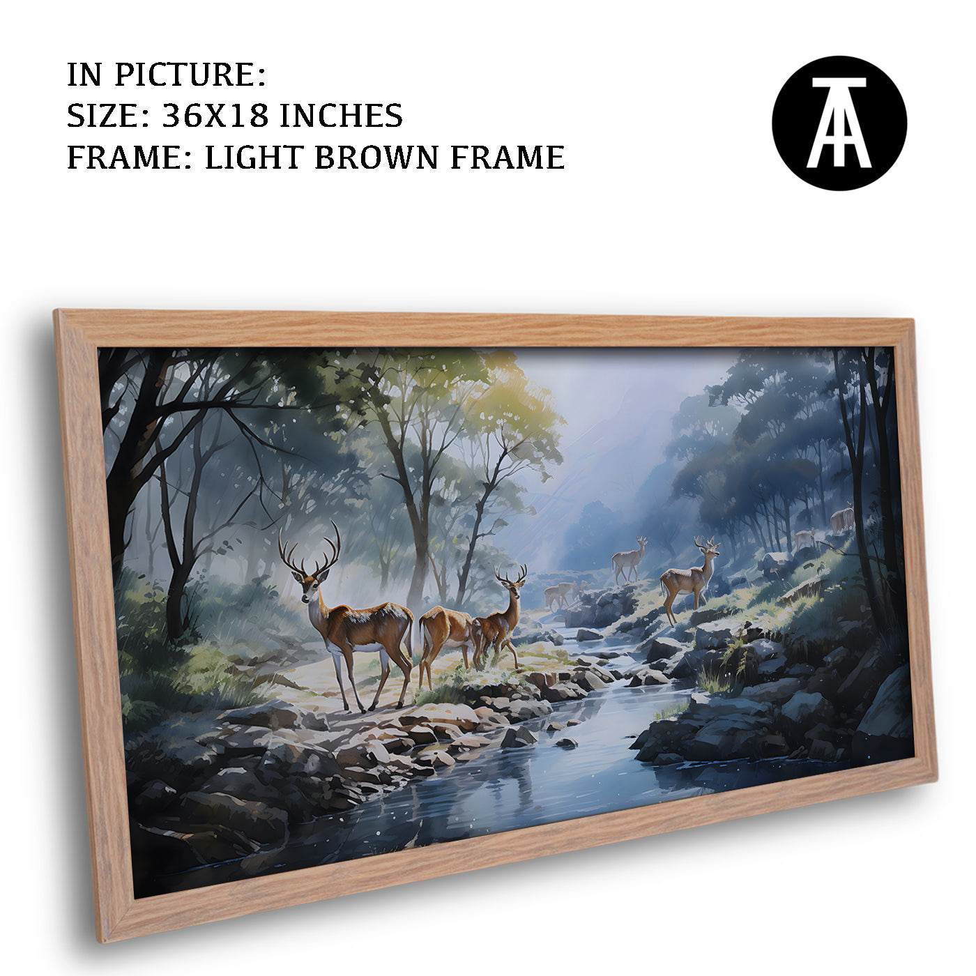 Artwork in Dark Brown Frame