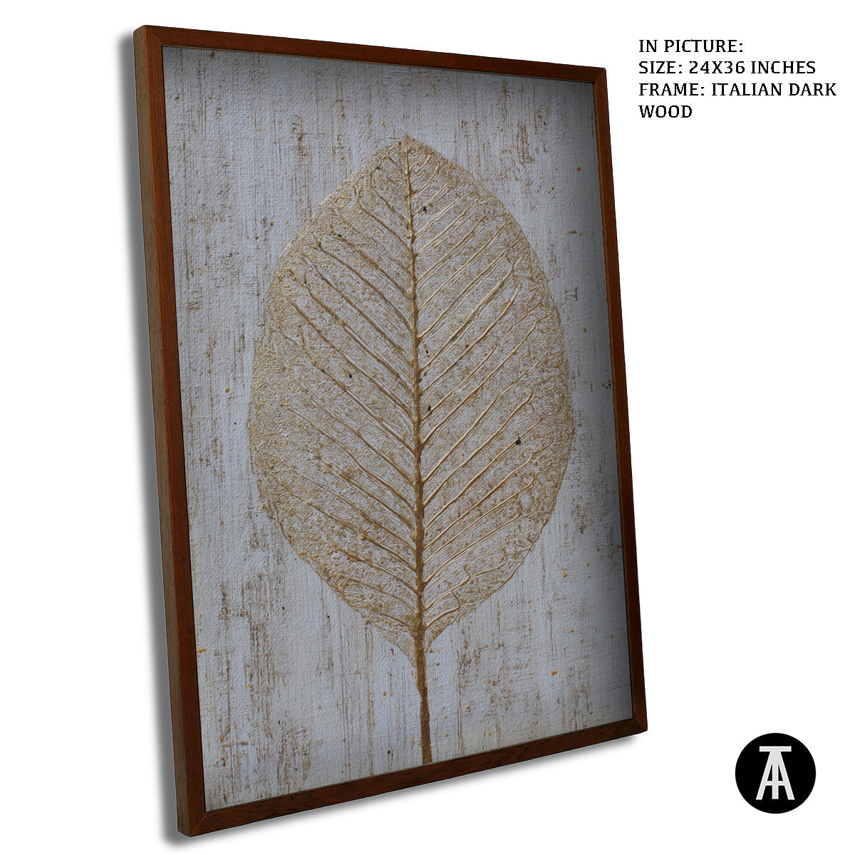 Artwork in Dark Wood Frame