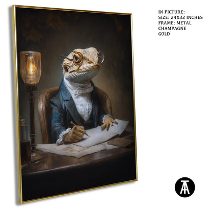 Artwork in Metal Champagne Gold Frame