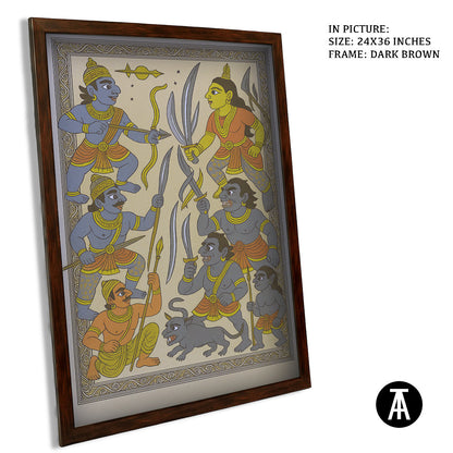 Artwork in Dark Brown Frame