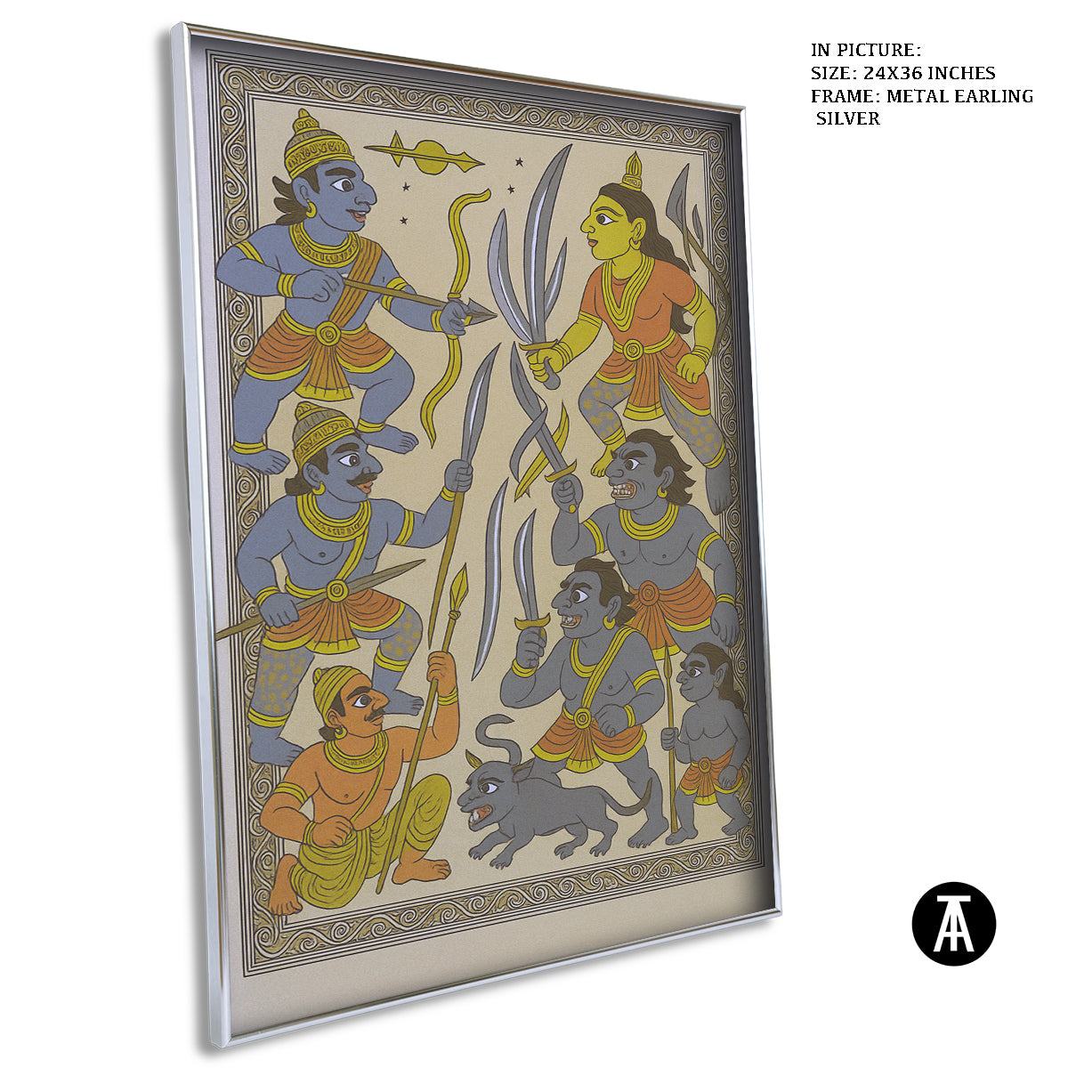 Artwork in Metal Earling Silver Frame