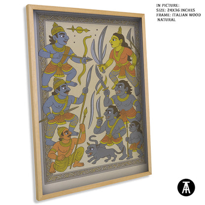 Artwork in Natural Wood Frame