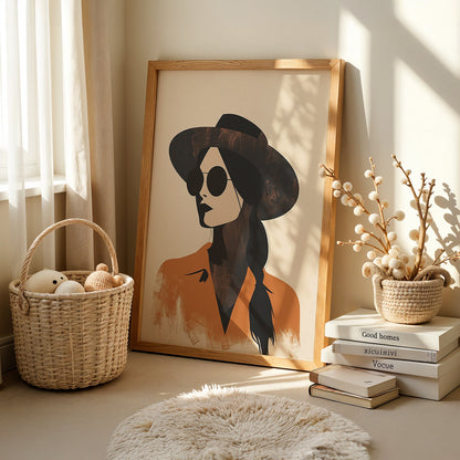 Boho Art Painting in a Lifestyle Setting
