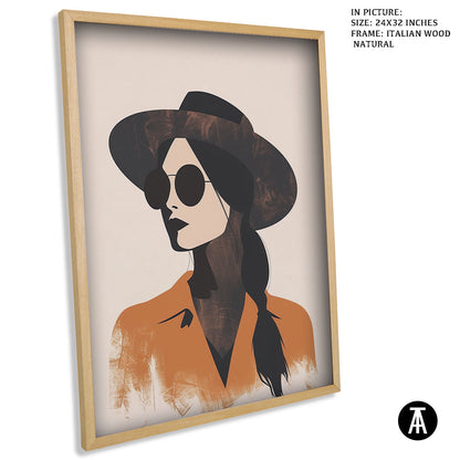 Artwork in Natural Wood Frame