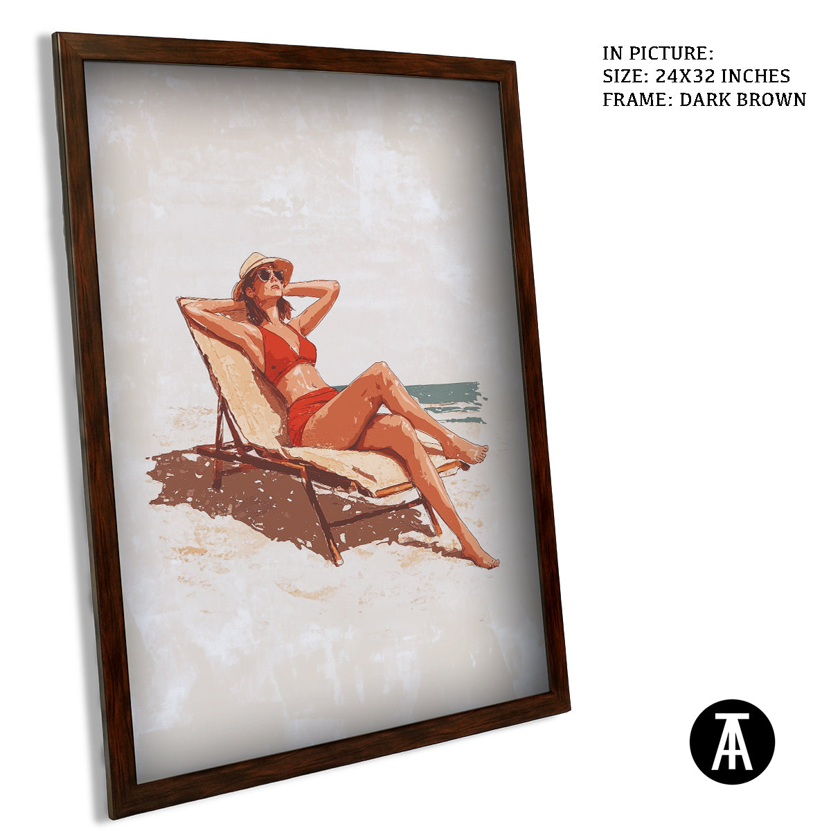 Artwork in Metal Champagne Gold Frame