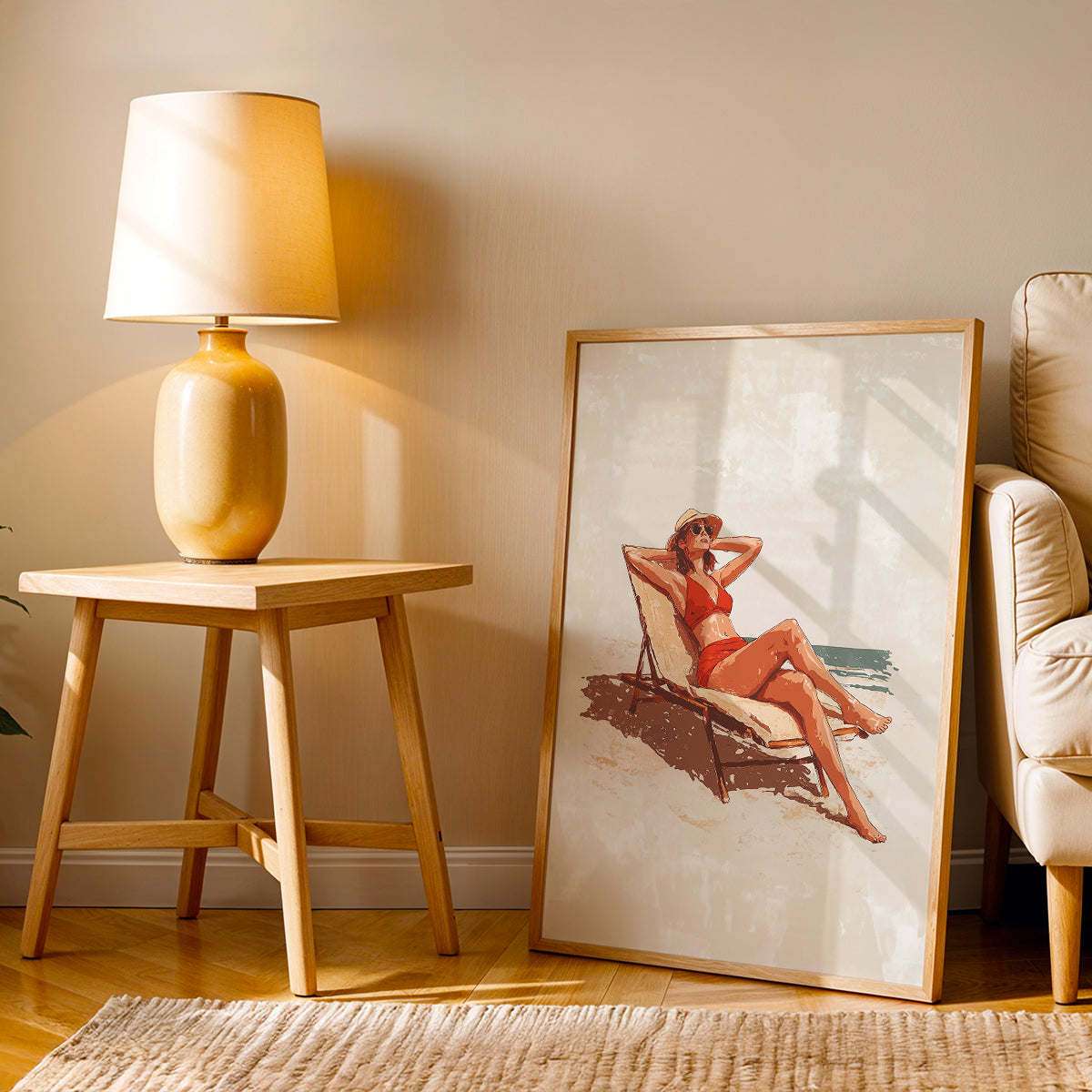 Minimalist Artwork in a Lifestyle Setting
