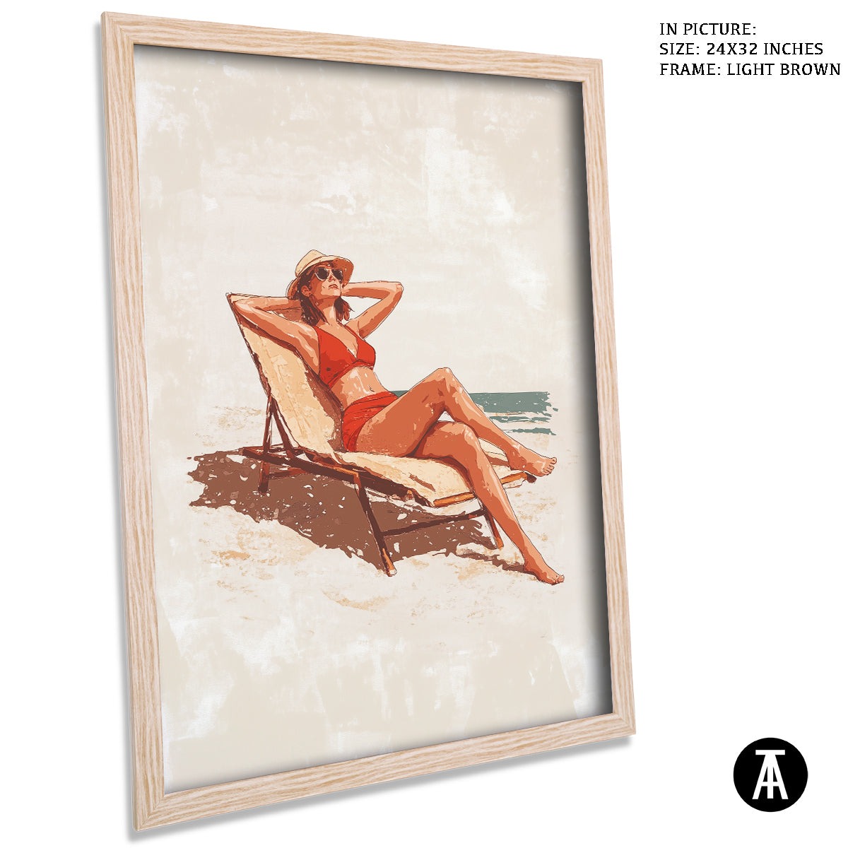 Artwork in Dark Brown Frame